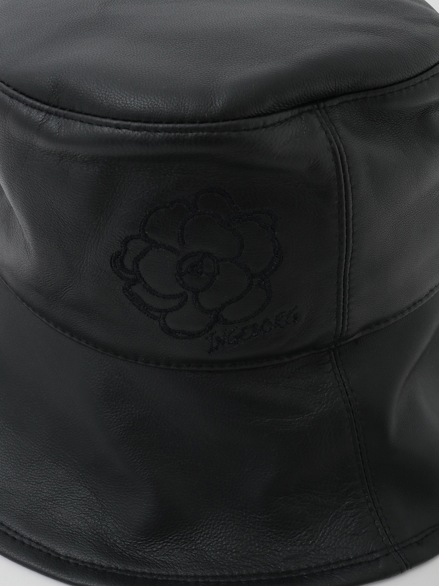 ラムレザーバケットハット 詳細画像 クロ 6