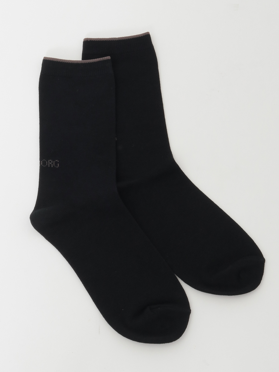 INGEBORGロゴ入りソックス 詳細画像 クロ 1
