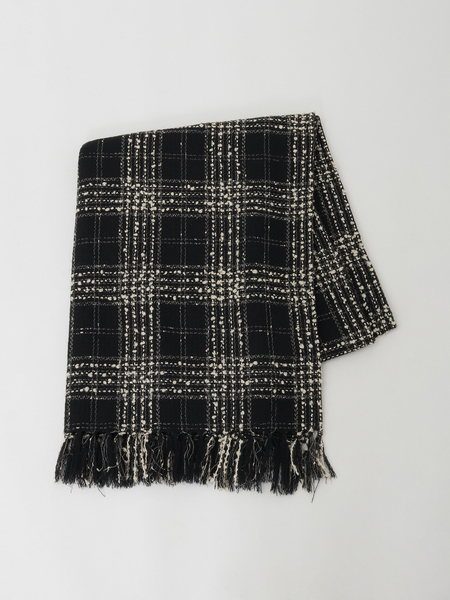 リントンビッグチェックツイードストール