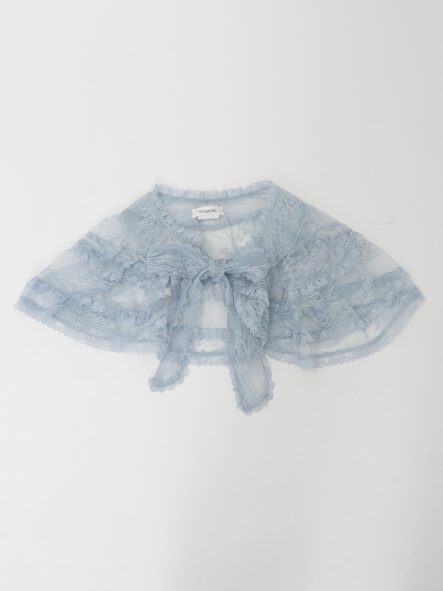 リバーレースショール 詳細画像 ブルーグレー 1