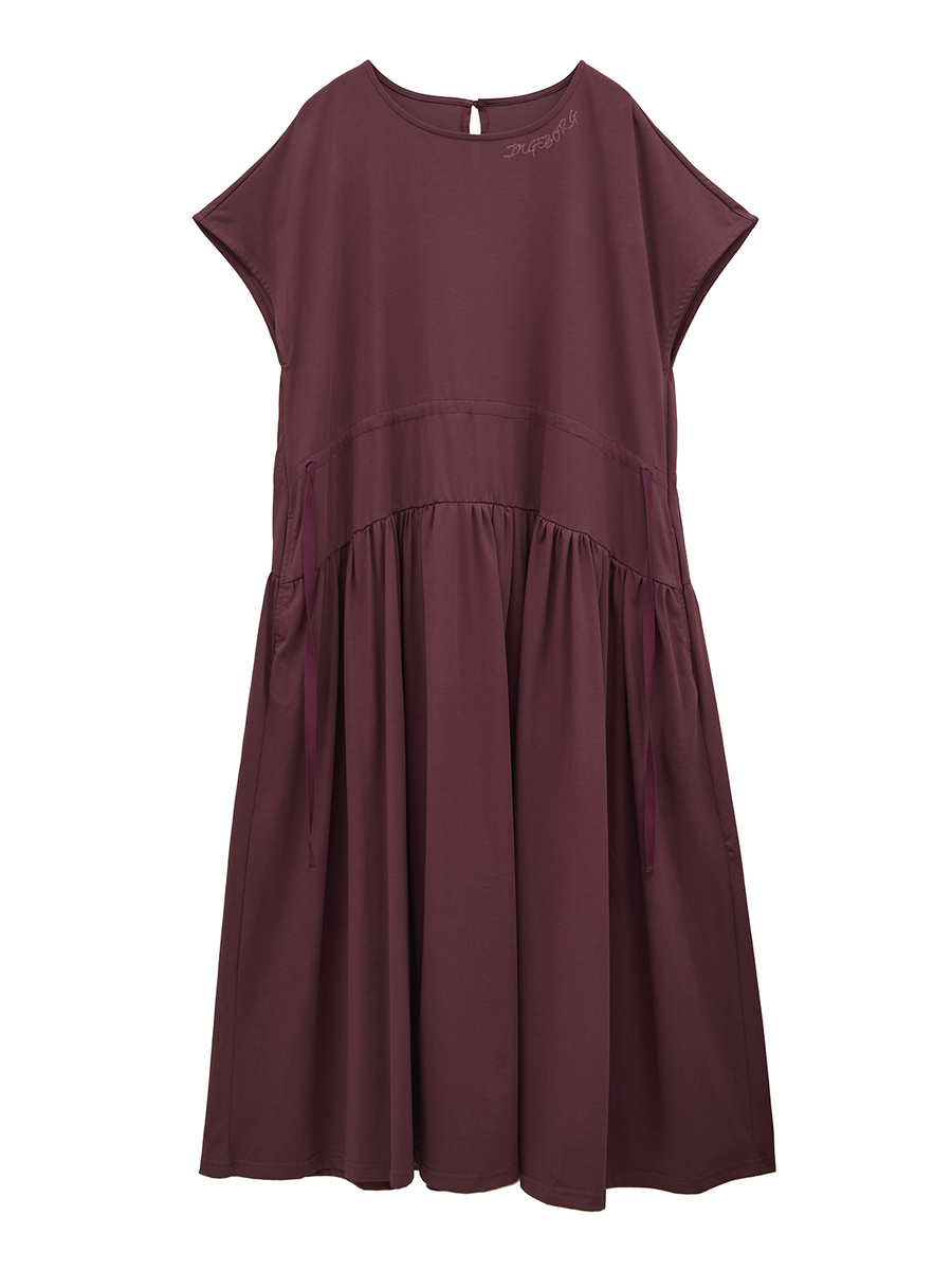 ウエストドロストワンピース 詳細画像 プラム 1