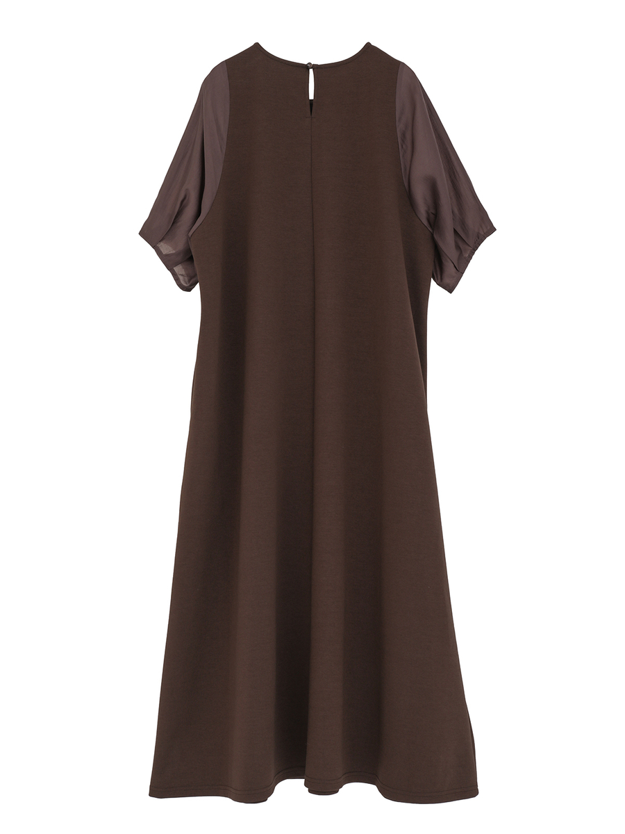 シアースリーブワンピース 詳細画像 ブラウン 2