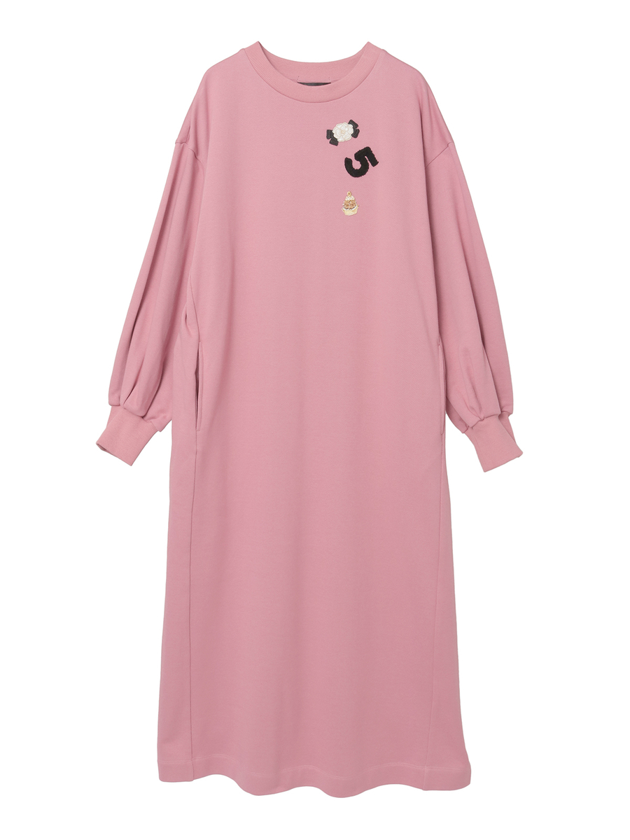 Le Salon de INGEBORGワッペン付きワンピース 詳細画像 ピンク 1