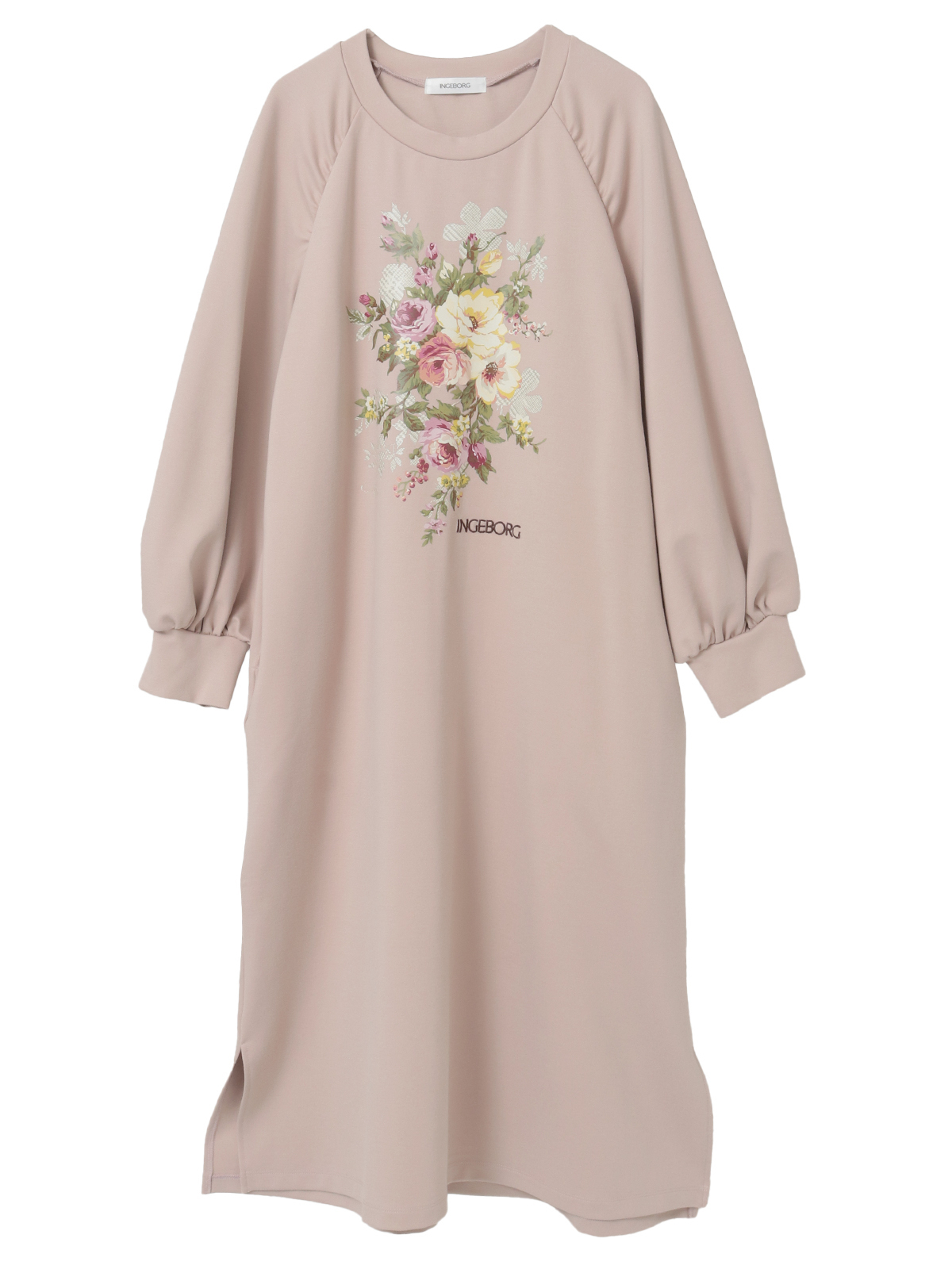 チェックブーケワンポイントpt.カットソーワンピース｜ピンクハウス