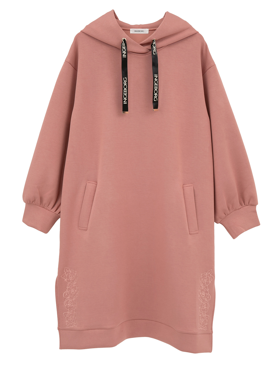 カメリア刺繍入りカットソーワンピース 詳細画像 クロ 1