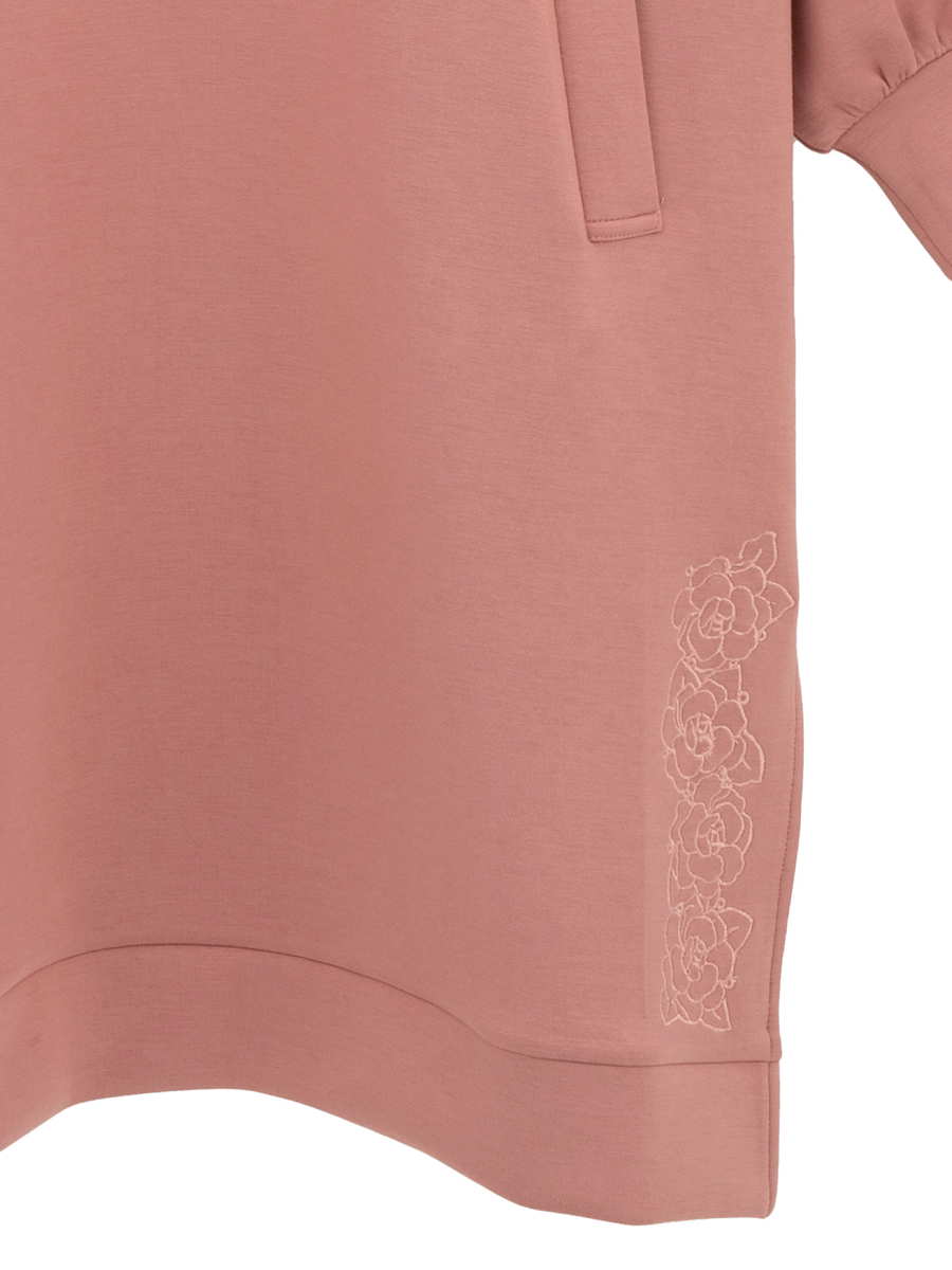 カメリア刺繍入りカットソーワンピース 詳細画像 クロ 5