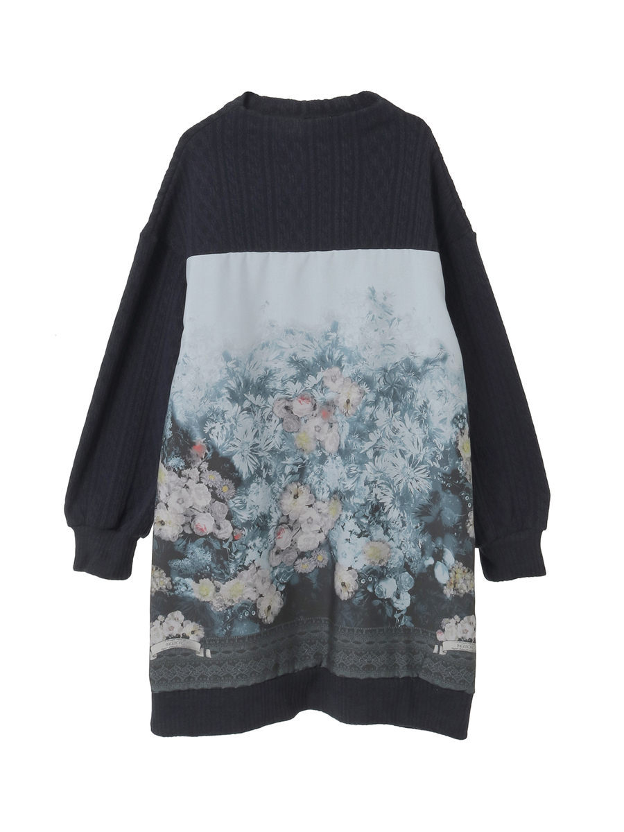 ミスティガーデンpt.使いニットチュニック 詳細画像 ブルー 1