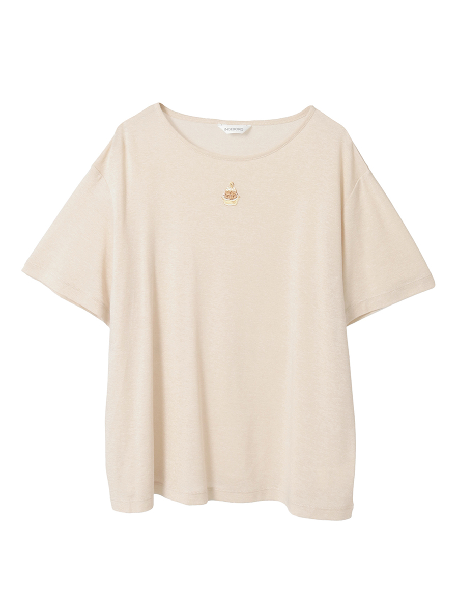 Le Salon de INGEBORG pt.チュールレイヤードカットソー 詳細画像 クロ×シルバー 11