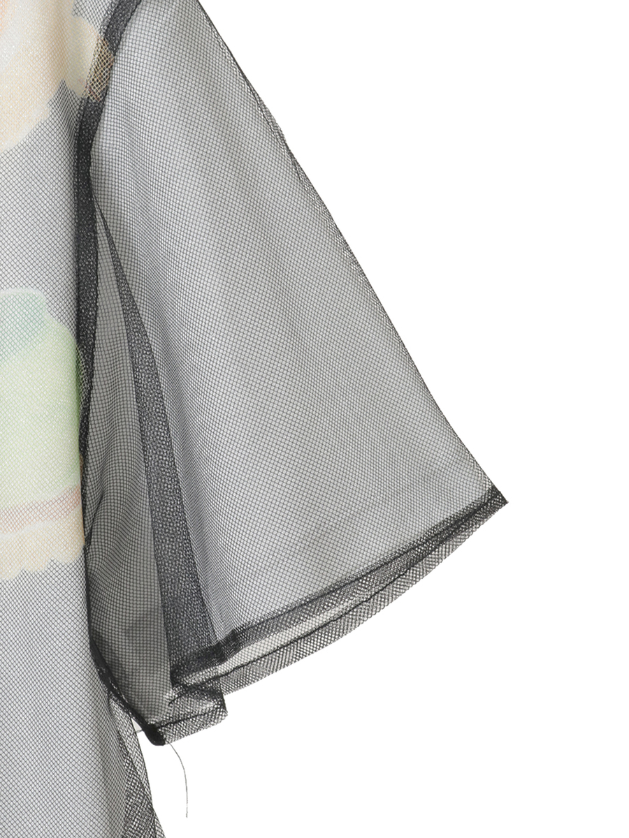 Le Salon de INGEBORG pt.チュールレイヤードカットソー 詳細画像 クロ×シルバー 5