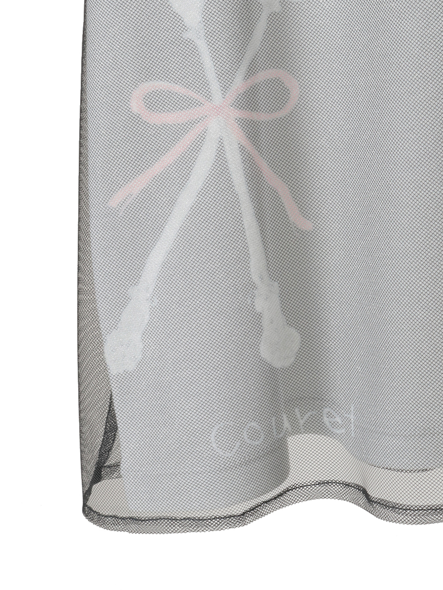 Le Salon de INGEBORG pt.チュールレイヤードカットソー 詳細画像 クロ×シルバー 6