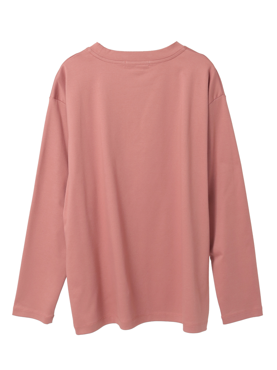 ふわふわカメリア刺繍カットソー 詳細画像 クロ 2