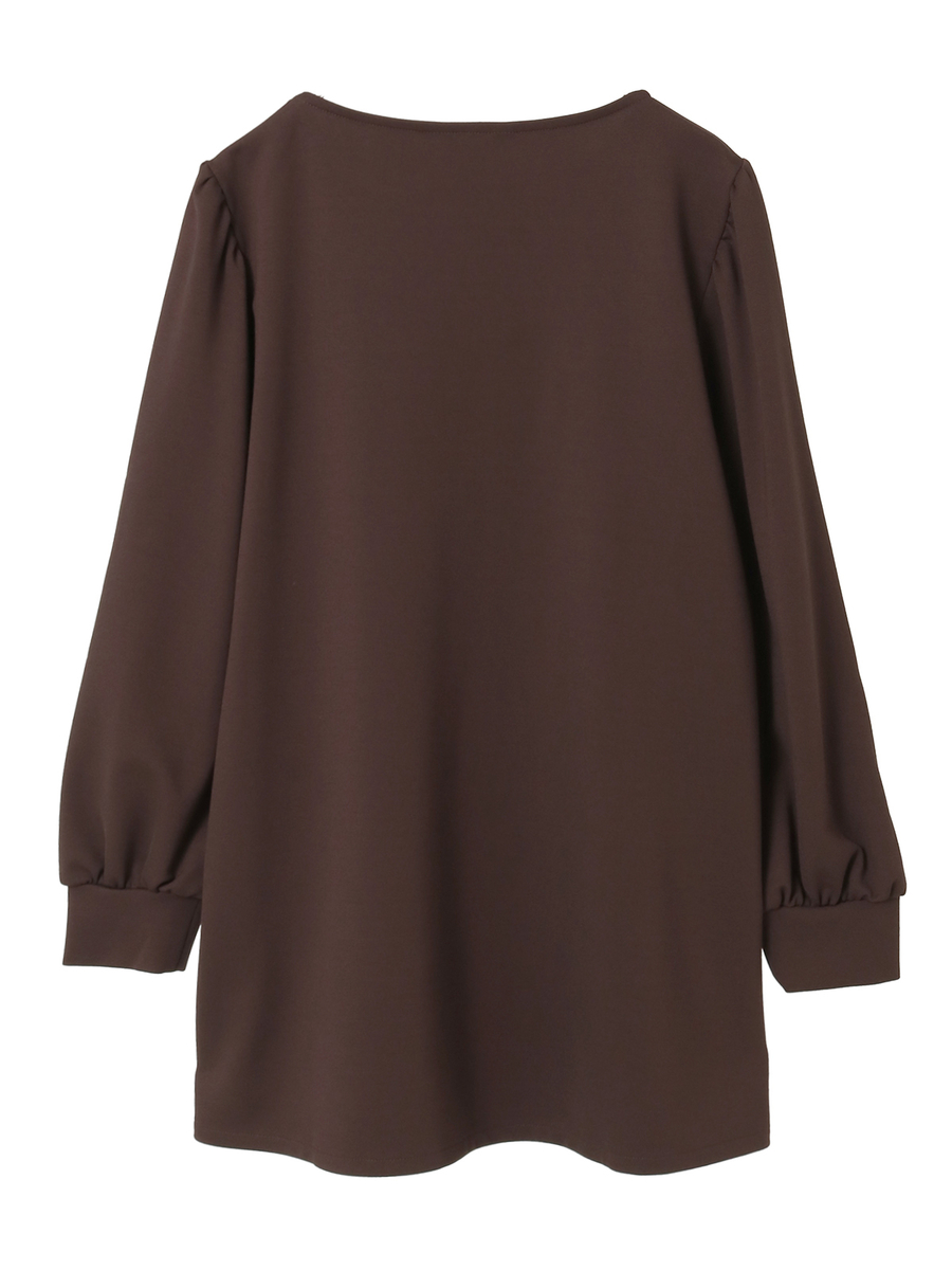 チェックブーケワンポイントpt.カットソー 詳細画像 クロ 2