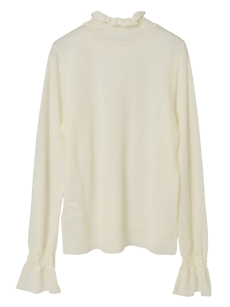 ウールレーシージャガードタートルネックカットソー 詳細画像 ワイン 2