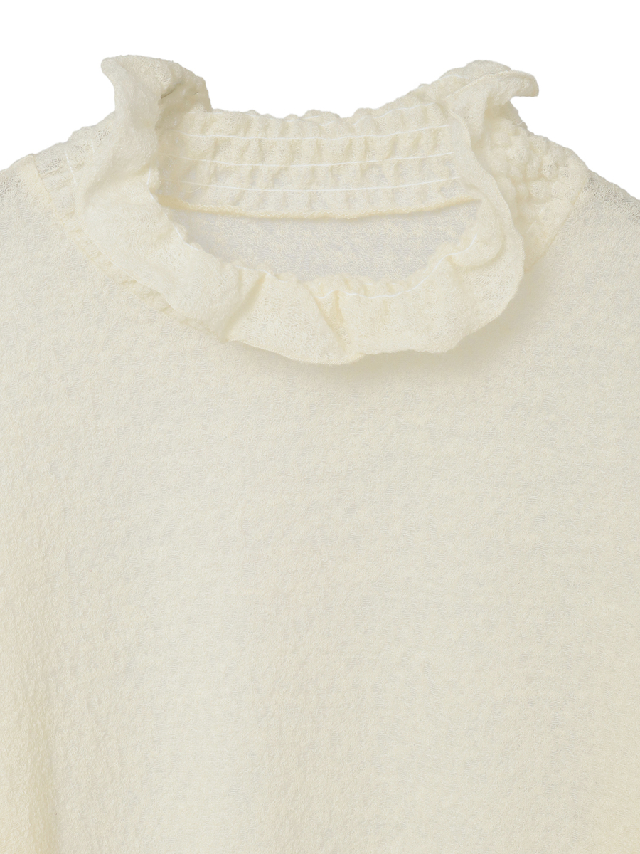 ウールレーシージャガードタートルネックカットソー 詳細画像 ワイン 3