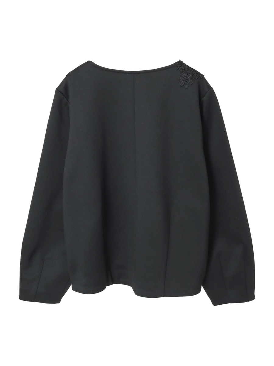 レース使いカットソープルオーバー 詳細画像 クロ 2