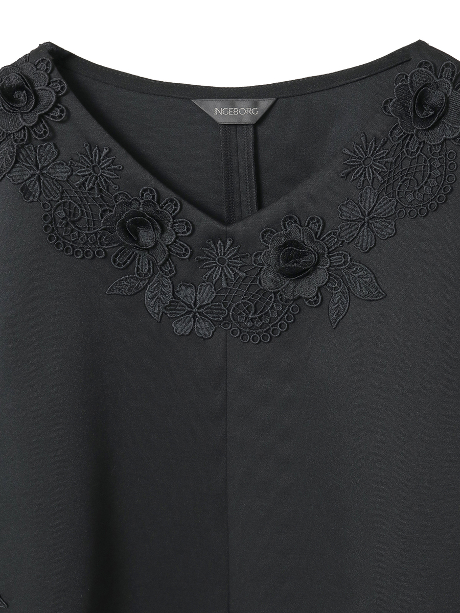 レース使いカットソープルオーバー 詳細画像 クロ 3