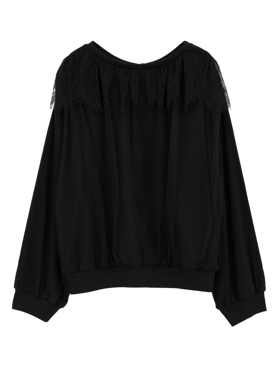 レースコンビ2wayカットソー 詳細画像 クロ 1