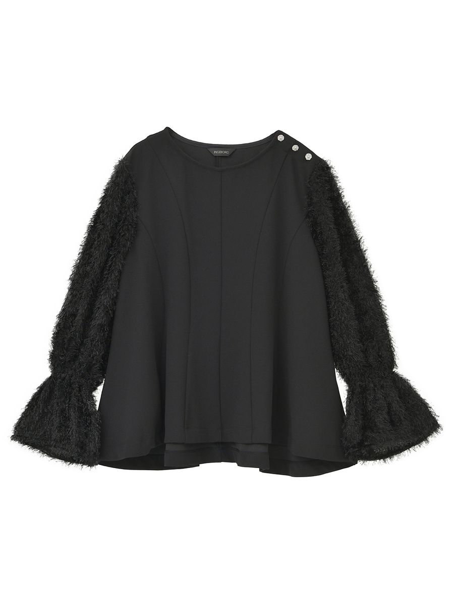 フェザージャガード使いカットソー 詳細画像 クロ 1