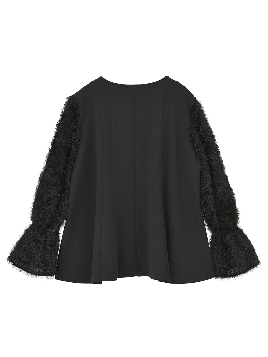 フェザージャガード使いカットソー 詳細画像 クロ 2