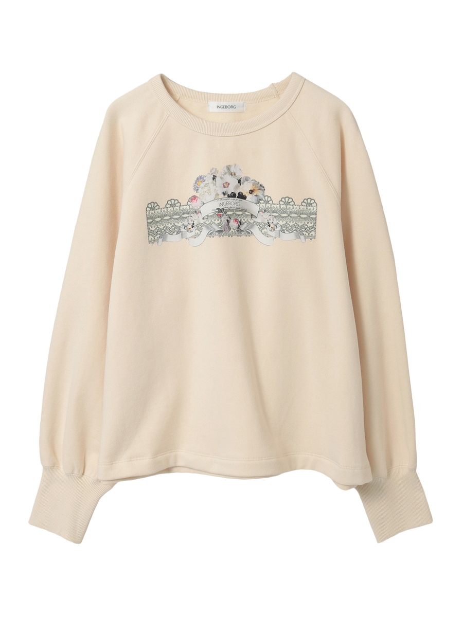 ミスティガーデンワンポイントpt.トレーナー 詳細画像 アイボリー 1