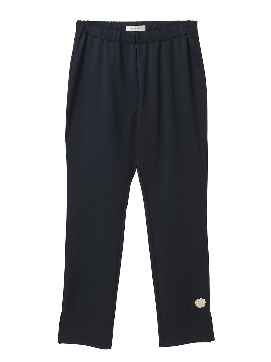 カメリアリボン刺繍入りカットソーパンツ 詳細画像 ネイビー 1