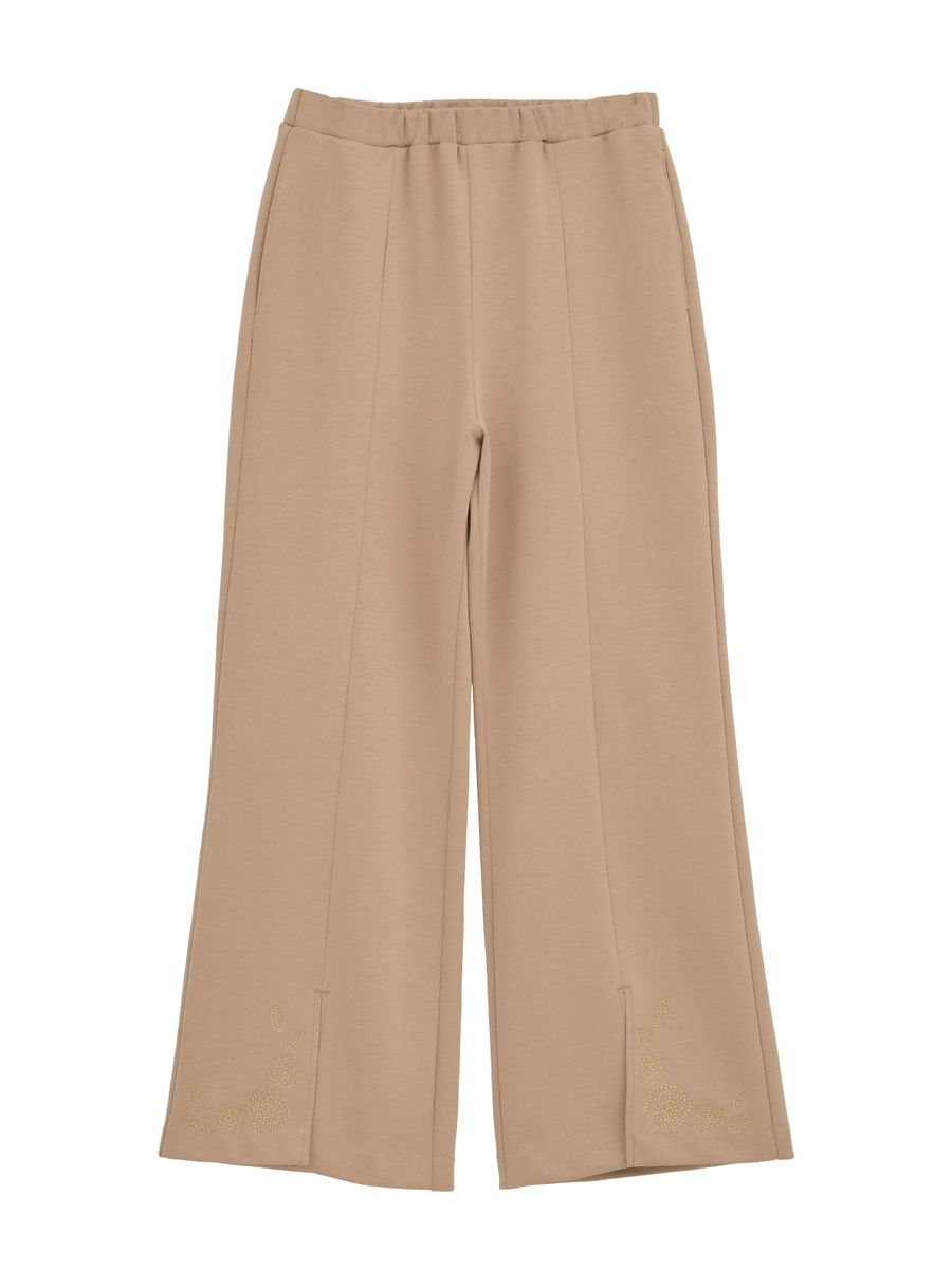 カメリア刺繍スリムレギンス 詳細画像 キャメル 1