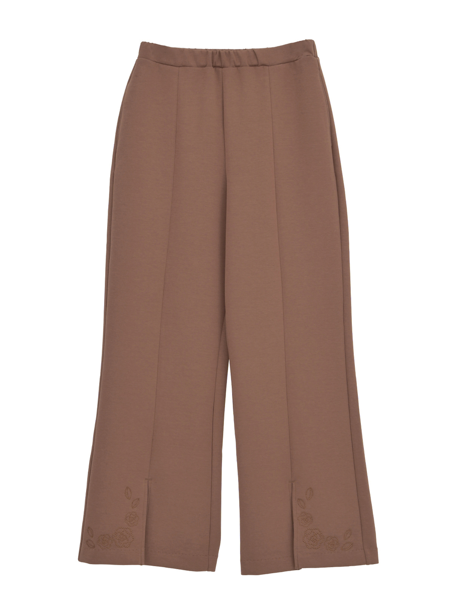 カメリア刺繍スリムレギンス 詳細画像 ブラウン 1