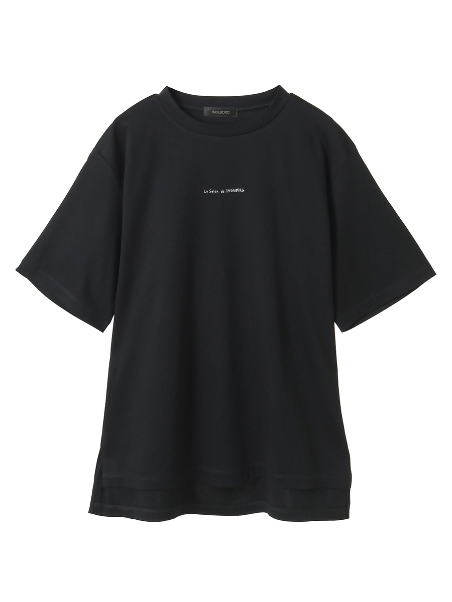 【Salon de INGEBORG】ワンポイントTシャツ 詳細画像 クロ 1