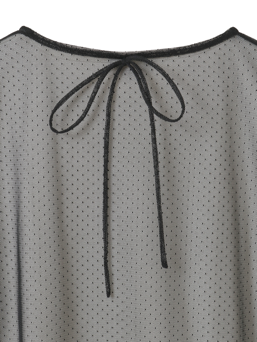 チュール×カットソートップス 詳細画像 オフ×オフ 4