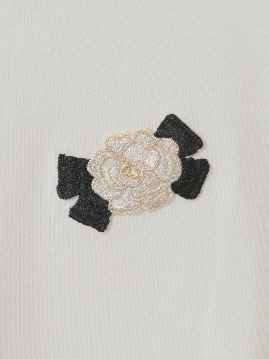 チュール×カットソートップス 詳細画像 オフ×オフ 9