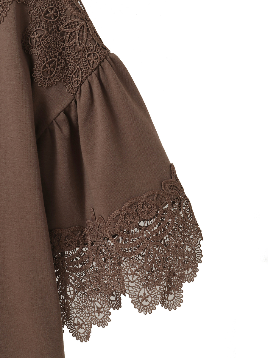 レース使いカットソー 詳細画像 カーキ 4