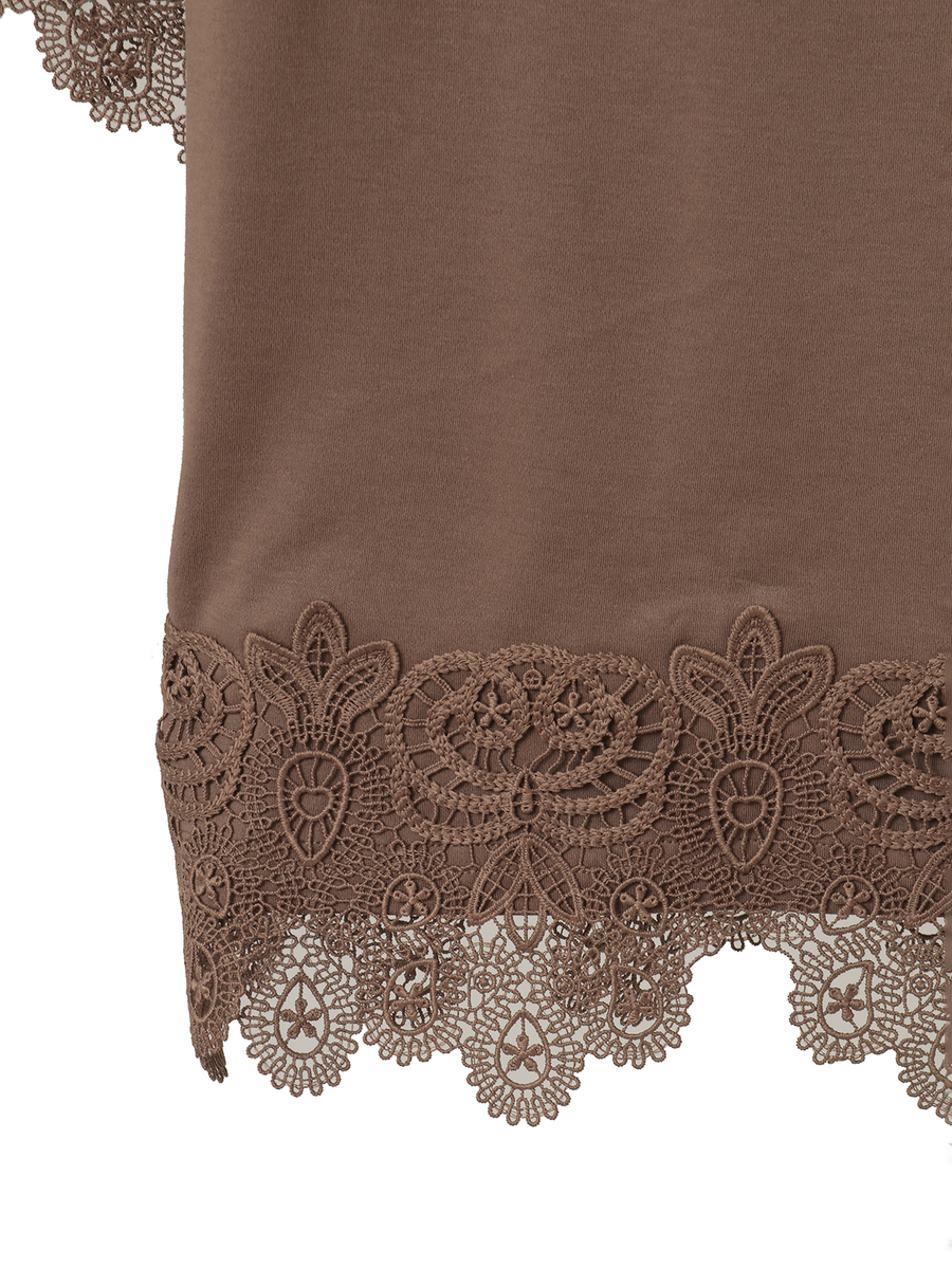 レース使いカットソー 詳細画像 カーキ 5