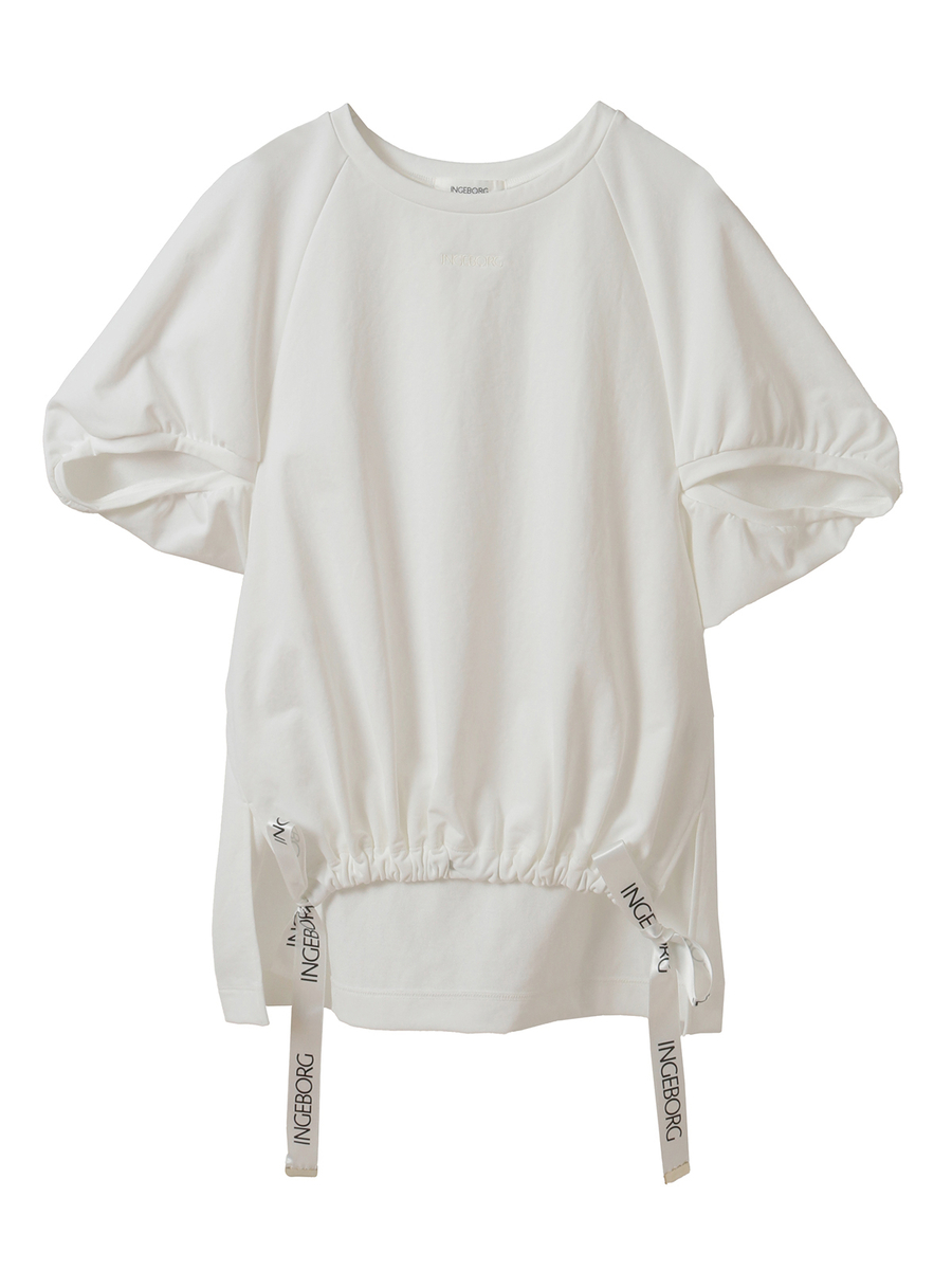 ロゴ入りゆったりカットソー 詳細画像 シロ 1