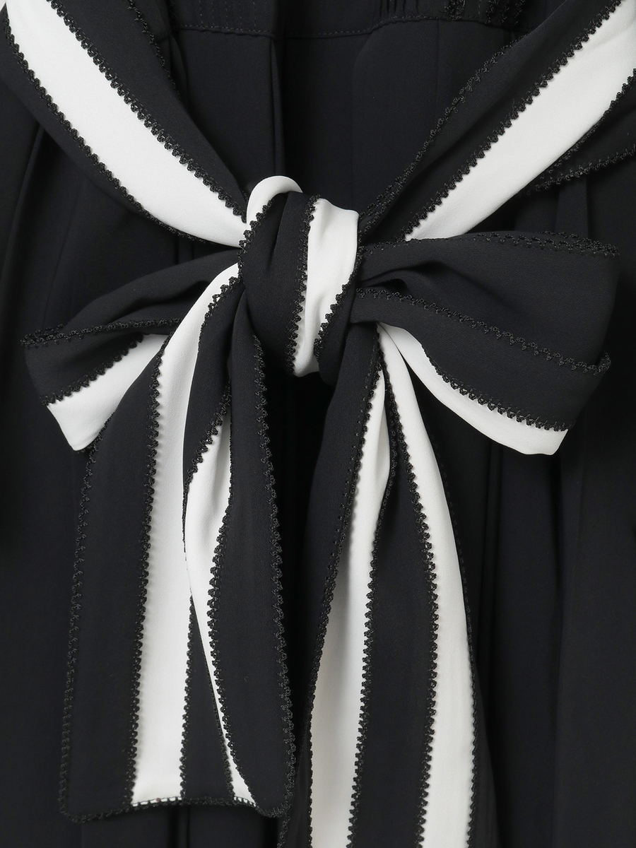 サッシュベルト付きワンピース 詳細画像 クロ 8