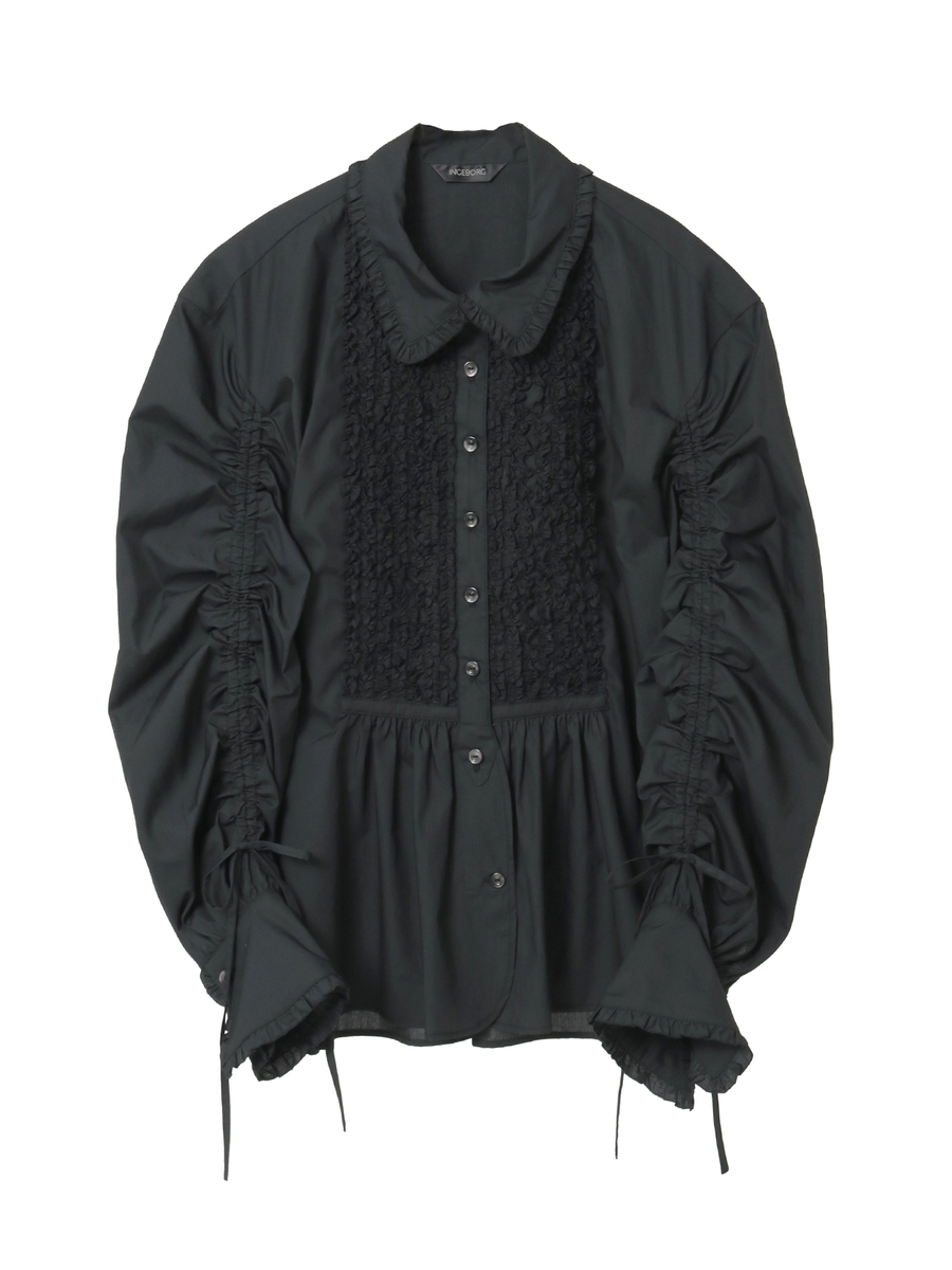 ドロストスリーブブラウス 詳細画像 クロ 1