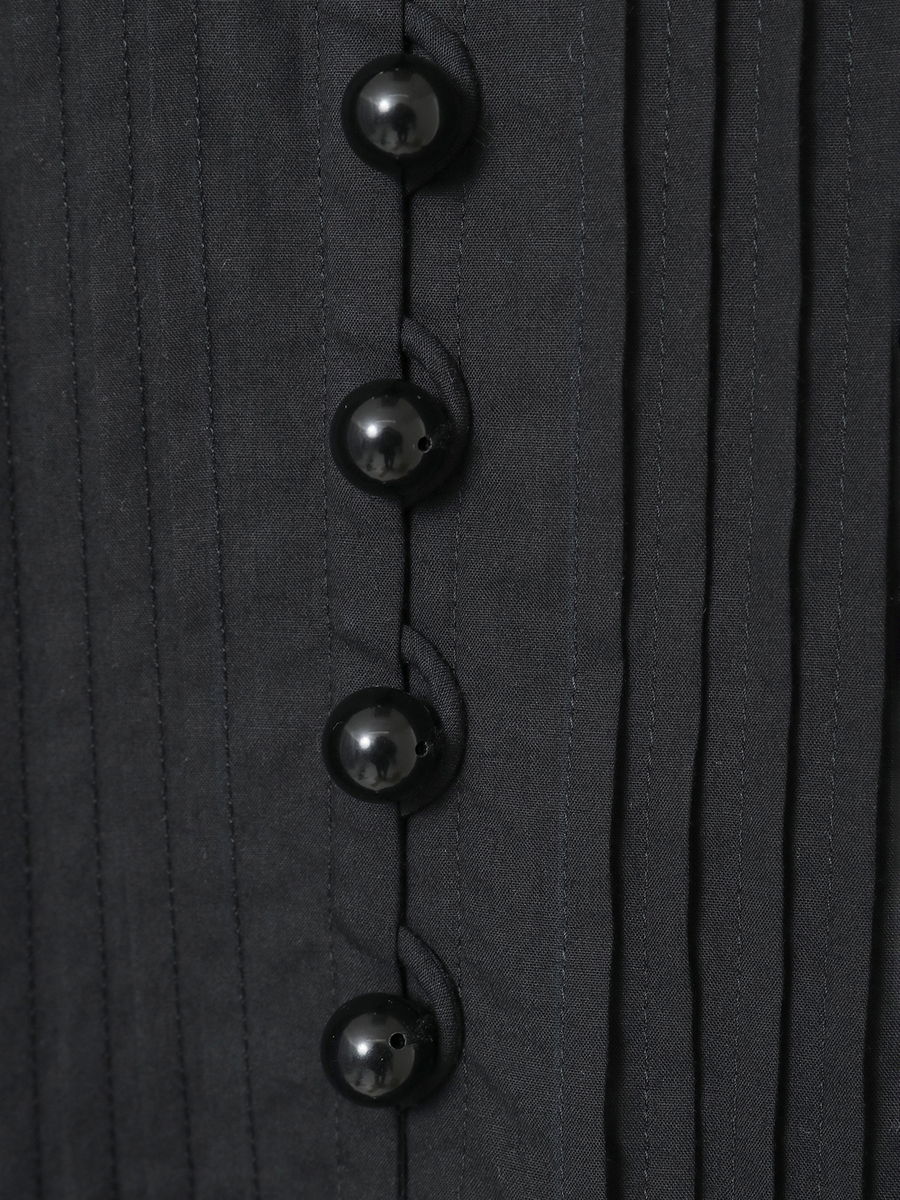 シルクローンスタンドカラーブラウス 詳細画像 クロ 6