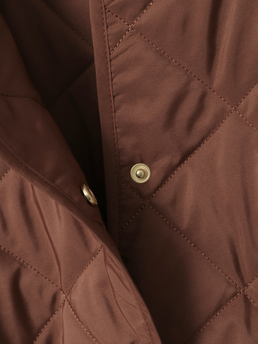 カメリアキルティングコート 詳細画像 クロ 6