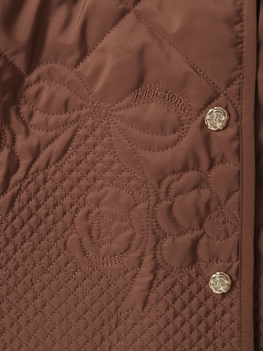 カメリアキルティングコート 詳細画像 クロ 7