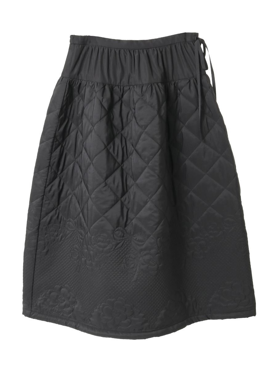 カメリアキルティングスカート 詳細画像 クロ 1