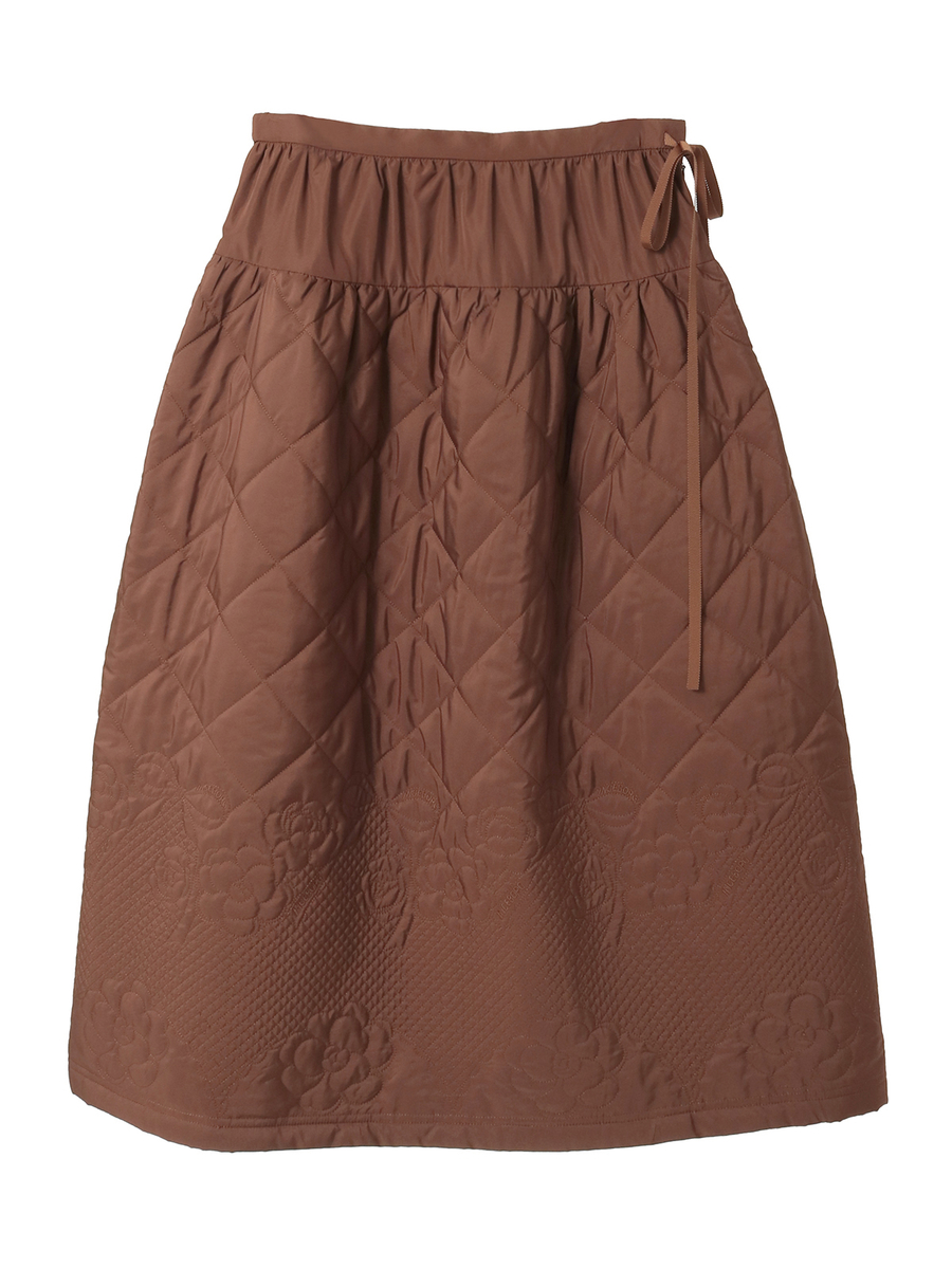 カメリアキルティングスカート 詳細画像 ブラウン 1