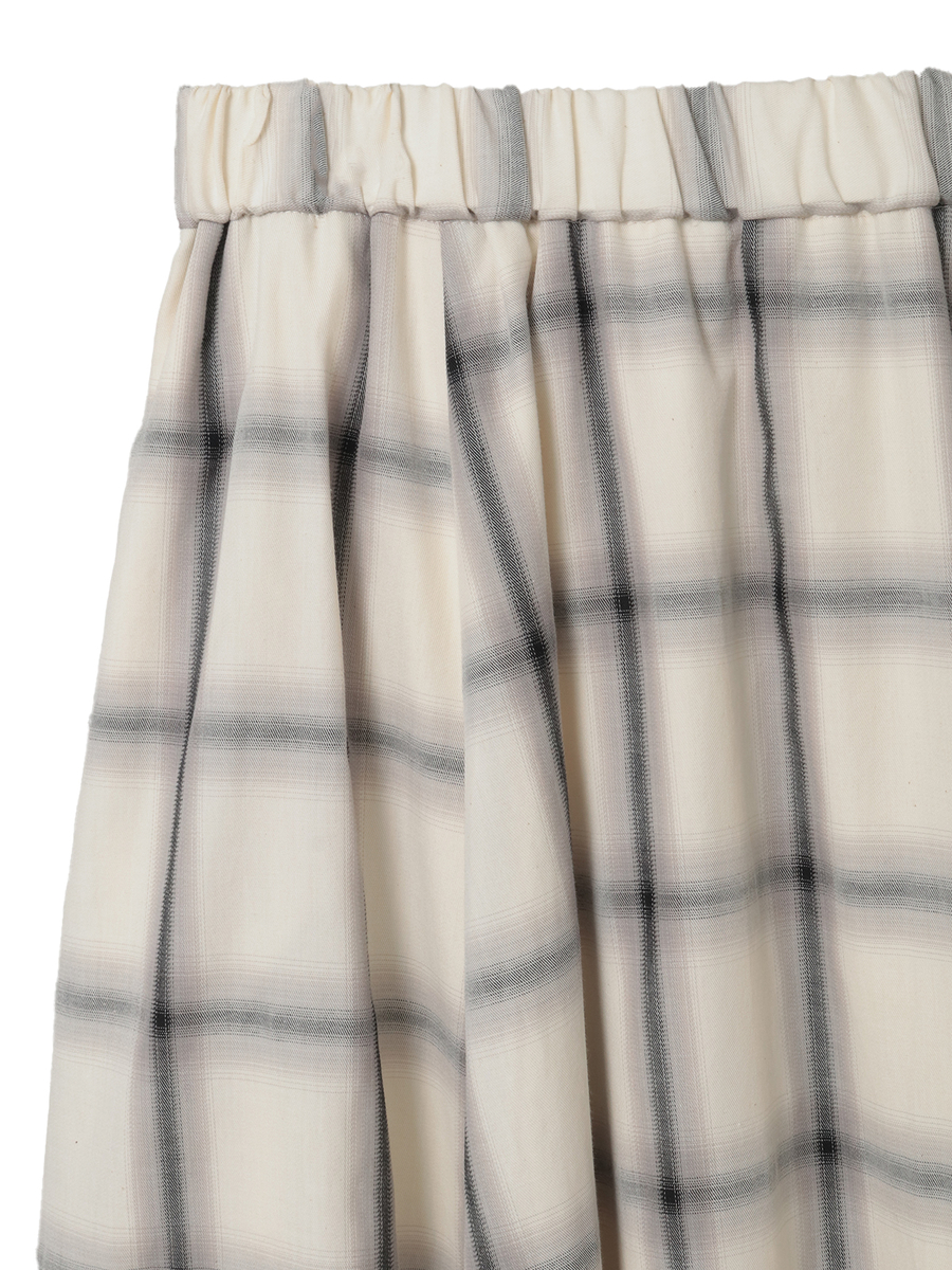 【HAPPY ITEM】コットンチェックスカート 詳細画像 オフ 4