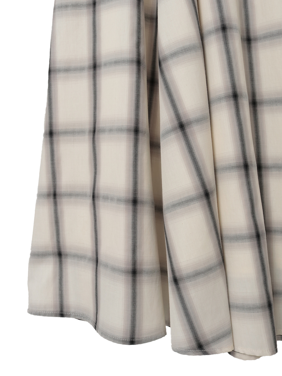 【HAPPY ITEM】コットンチェックスカート 詳細画像 オフ 5