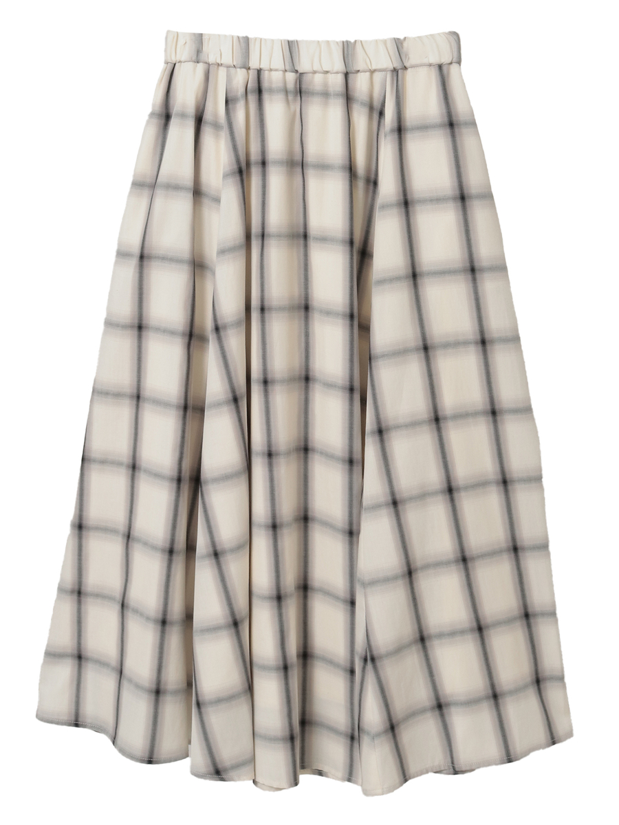 【HAPPY ITEM】コットンチェックスカート 詳細画像 オフ 1