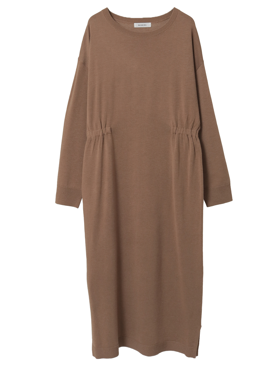 ポンチョ付きニットワンピース 詳細画像 ベージュ 12