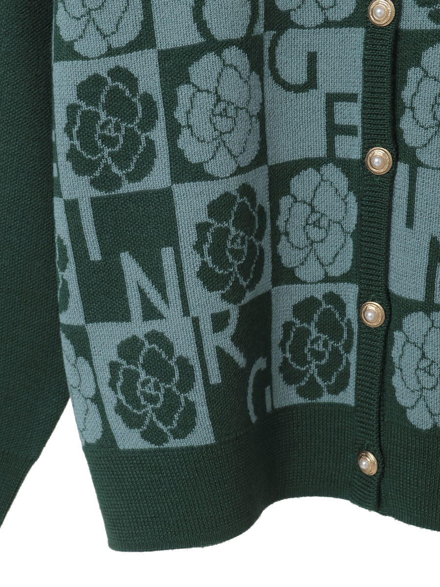 カメリアブロックチェックカーディガン 詳細画像 キナリ 5