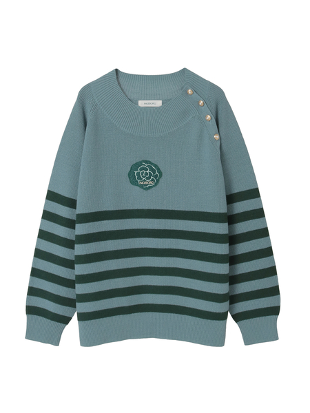 カメリアボーダーニット