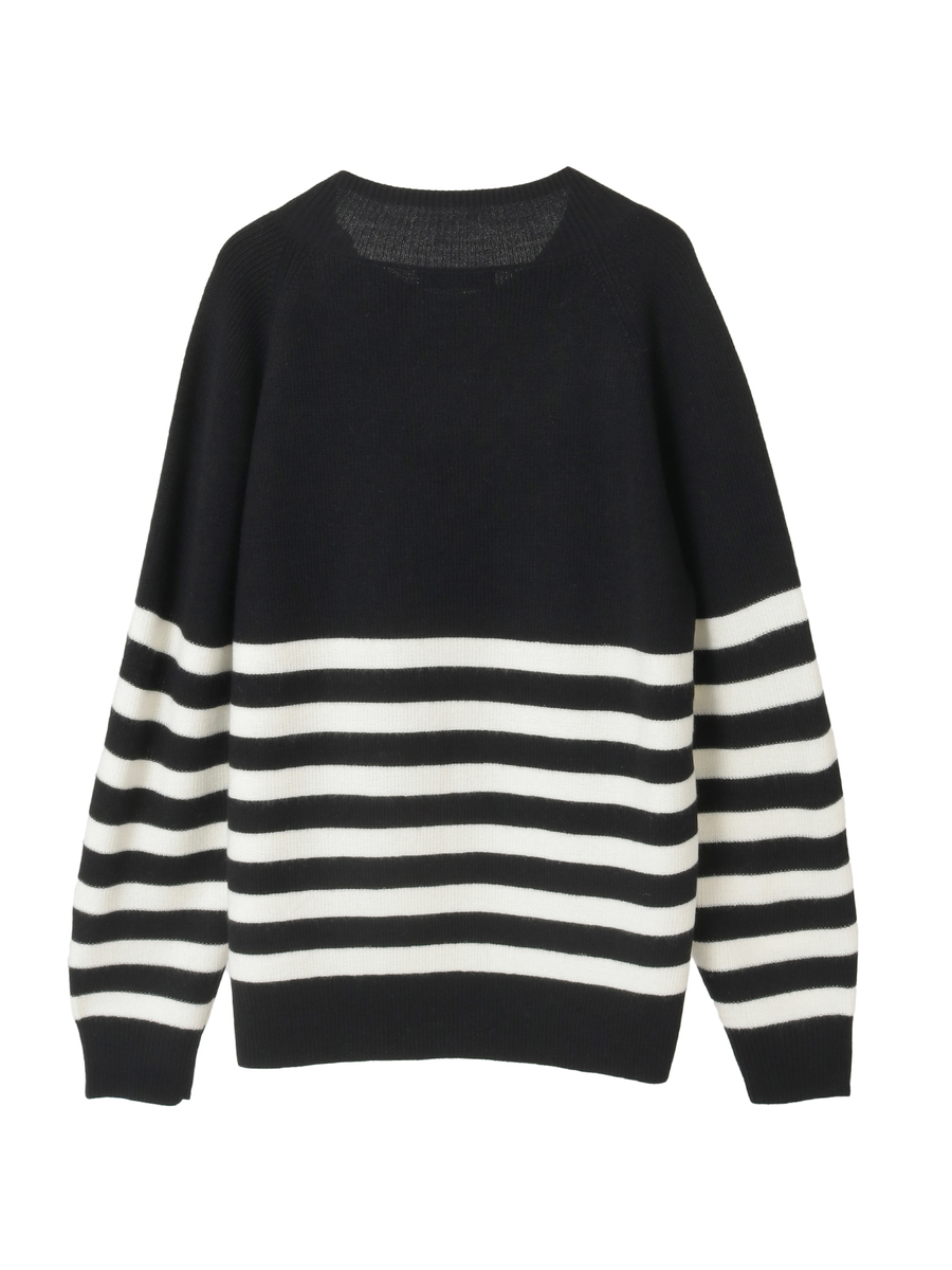 カメリアボーダーニット 詳細画像 グリーン 2