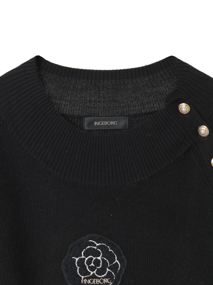 カメリアボーダーニット 詳細画像 グリーン 3