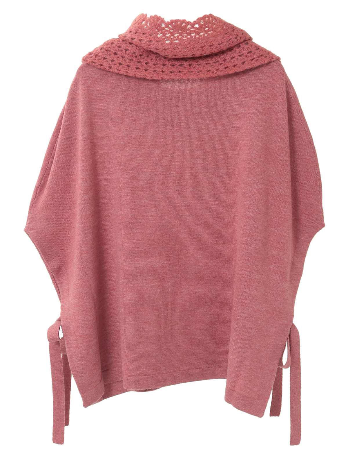 淡いピンクのフワフワニットポンチョ　値下げ不可 axes femme（アクシーズファム）の「ビジュー裏ボアニットポンチョ