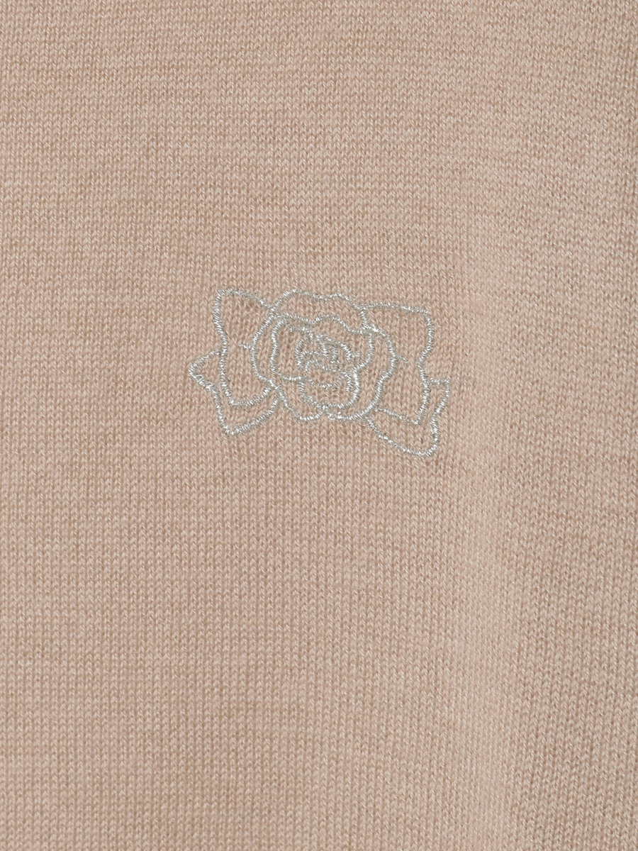 カメリアリボン刺繍入りニットセーター 詳細画像 クロ 7